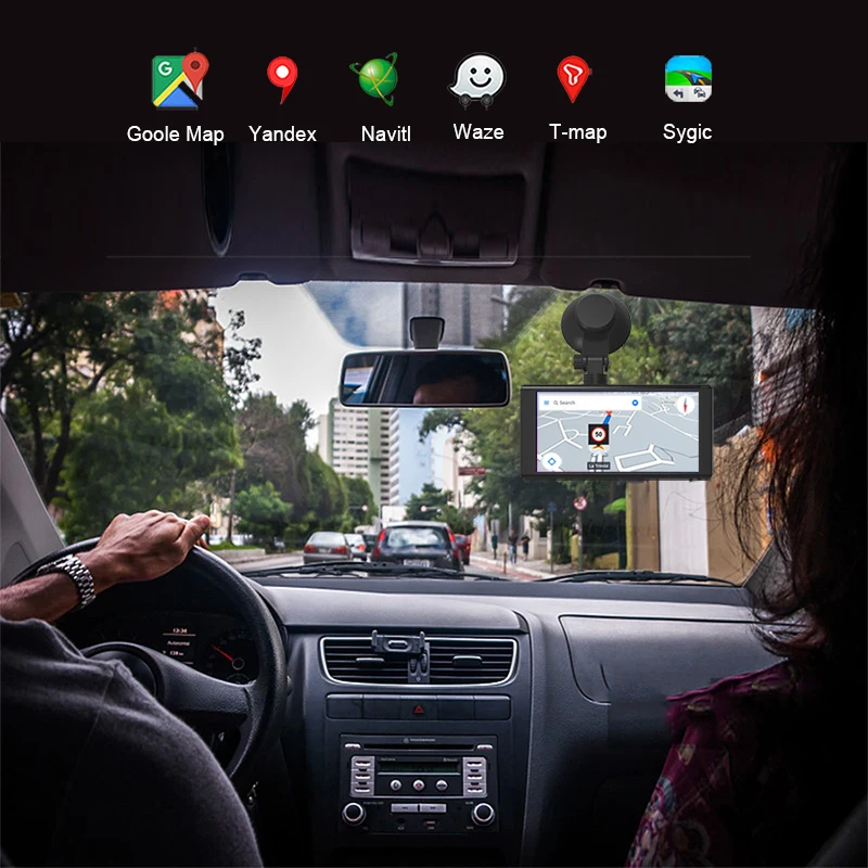 
5.18 inch IPS dashcam Android 8.1 WiFi 4g GPS Navigation 1080P car video recorder SL8541E 2+16GB Smart GPS Navigation DVR 