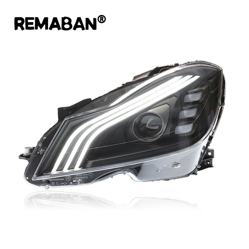 Автомобильные светодиодные фары remaba для Benz W204 2011-2014 DRL Hella 5 ксеноновые линзы Hid H7 C200 C260 автомобильные