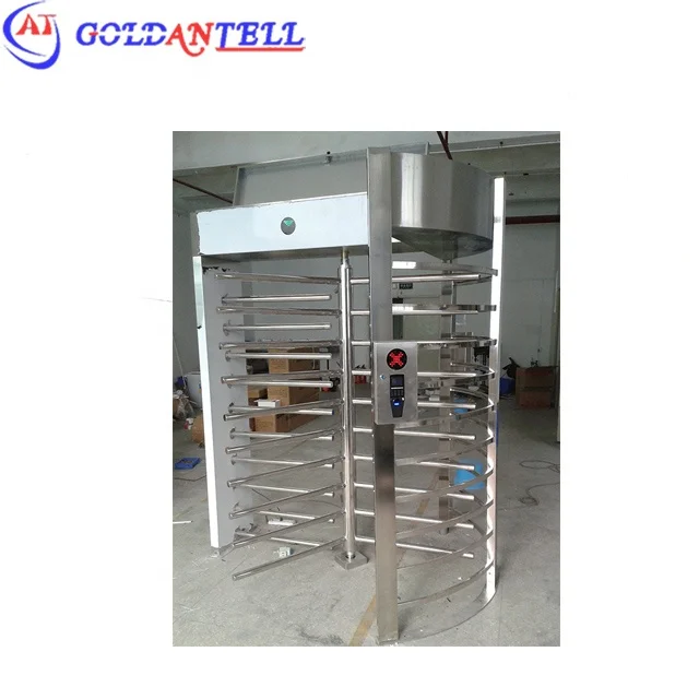 Single passage security mechanical supermarket entrance full height automatic turnstile smart card door