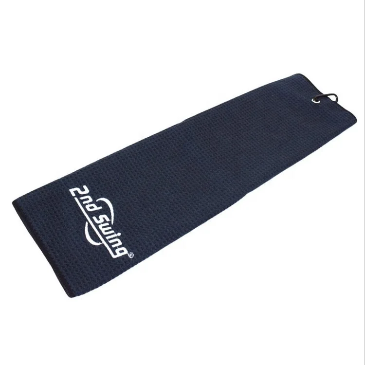 Amazon Wholesale Microfiber Waffle Golf Towels with Custom Logo Printed