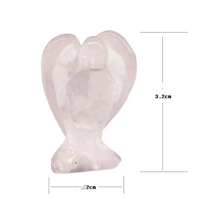 1.5inch angel jade crystal carving ornaments amethyst semi-precious stone carving crystal crafts jewelry home office ornaments