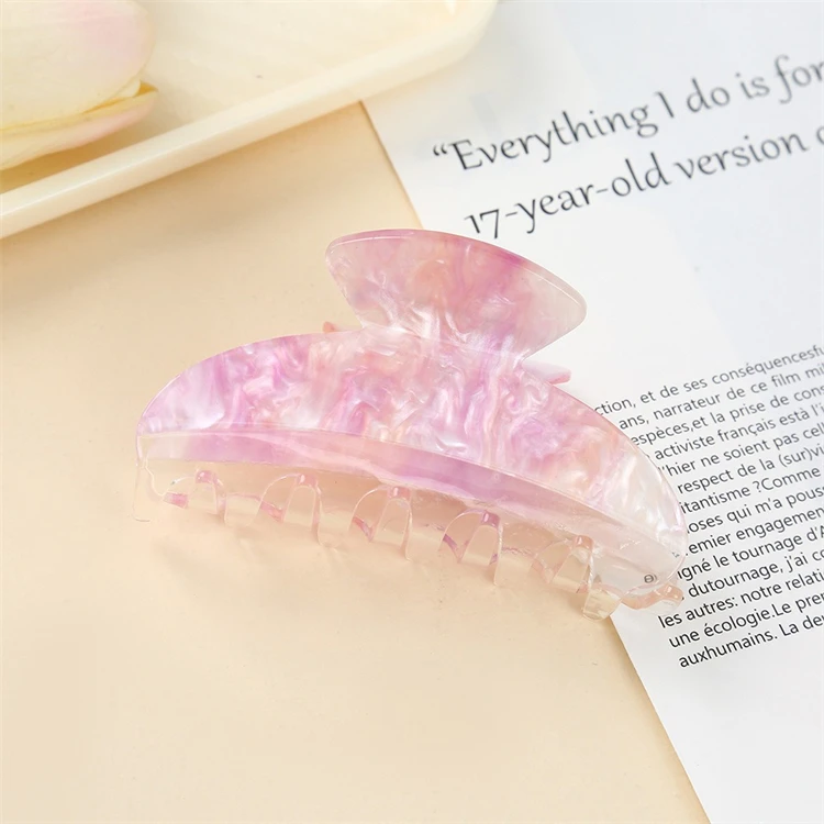 Nice South Korea vintage blue color hair claw Korea Flexible splicing acrylic/acetate custom hair claws