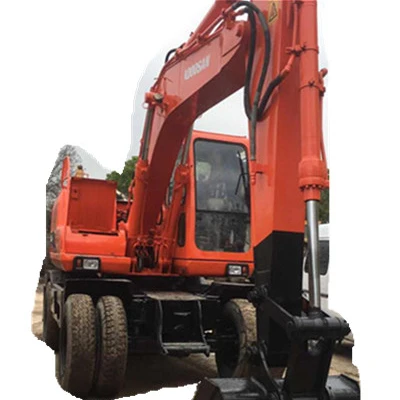 Used wheel excavator daewoo solar S140WV excavator machine for sale, DOOSAN excavator used S140WV