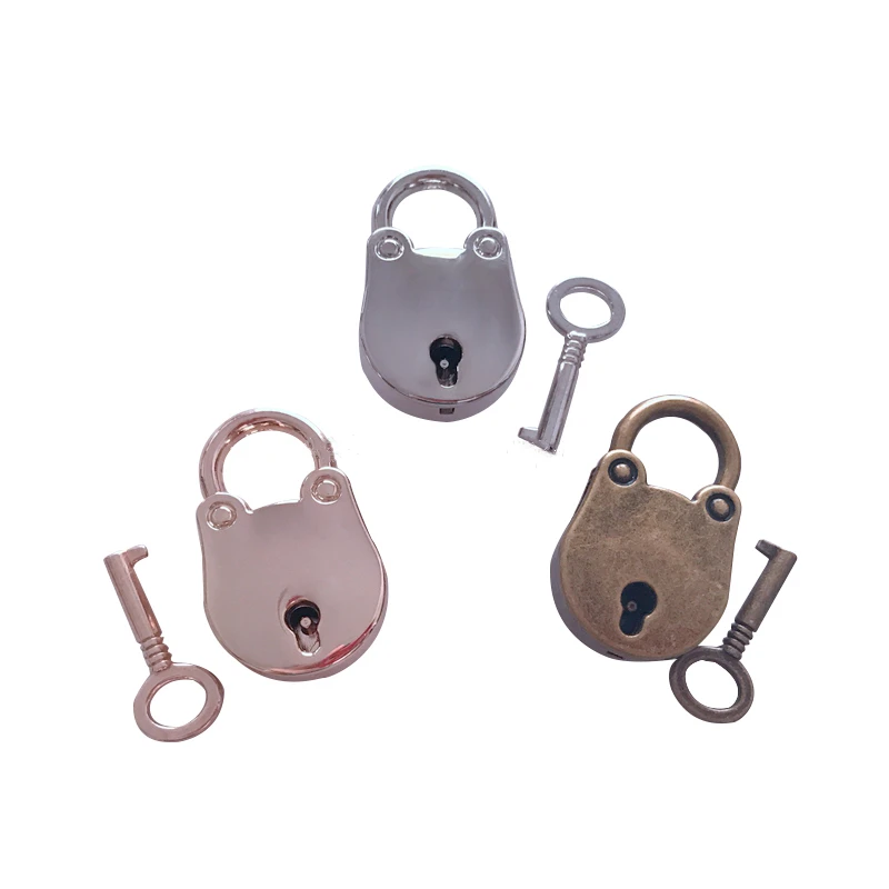 Vintage Brass Padlock With Skeleton Key Lock Small Bear Lock For Valentines