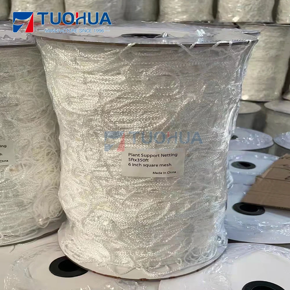 5 x 350 ft Heavy Duty Polyester White 6 Inch Mesh Support Twine for Growing High Yield Trellis Netting