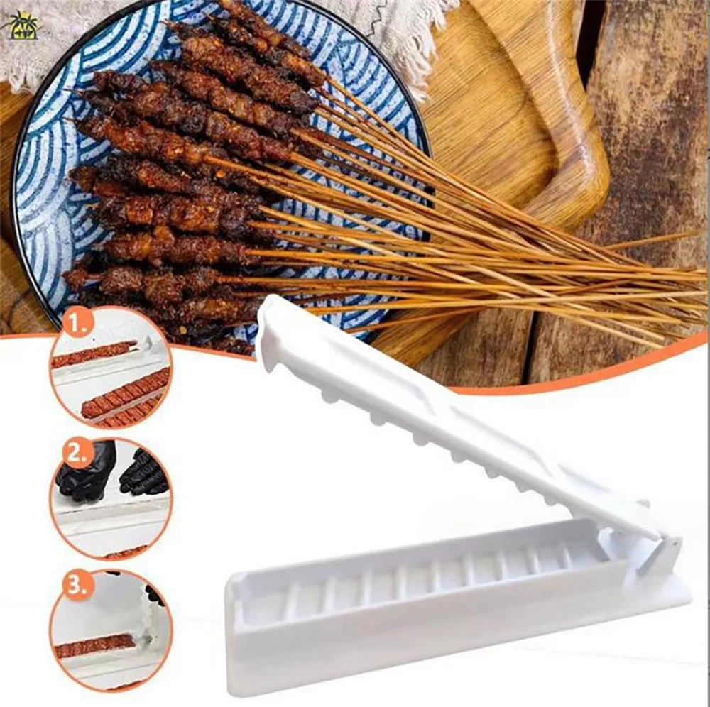 Mydays Outdoor Camping Manual Reusable Skewers Kebab Maker Fast Kebabs Solid Skewers Kebab Maker