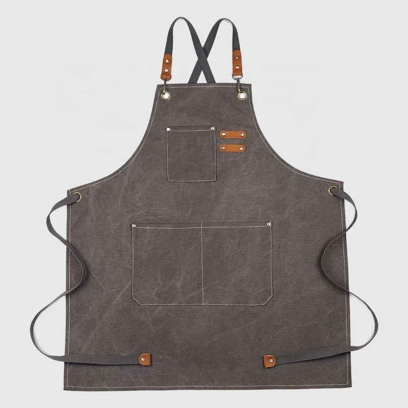 Custom Logo Adjustable Cotton Sleeveless Kitchen Apron for Cleaning for Restaurant Bakery Hairdresser Denim Kitchen Use