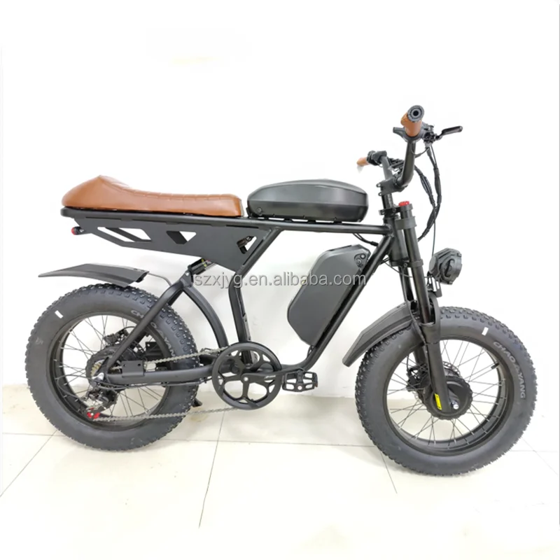 SMLRO New Double Battery & Motor Electric Bicycle 1000W 17.5Ah + 22.4AH Oil Brakes Fat Tire Mountain Ebike Smart LCD Display