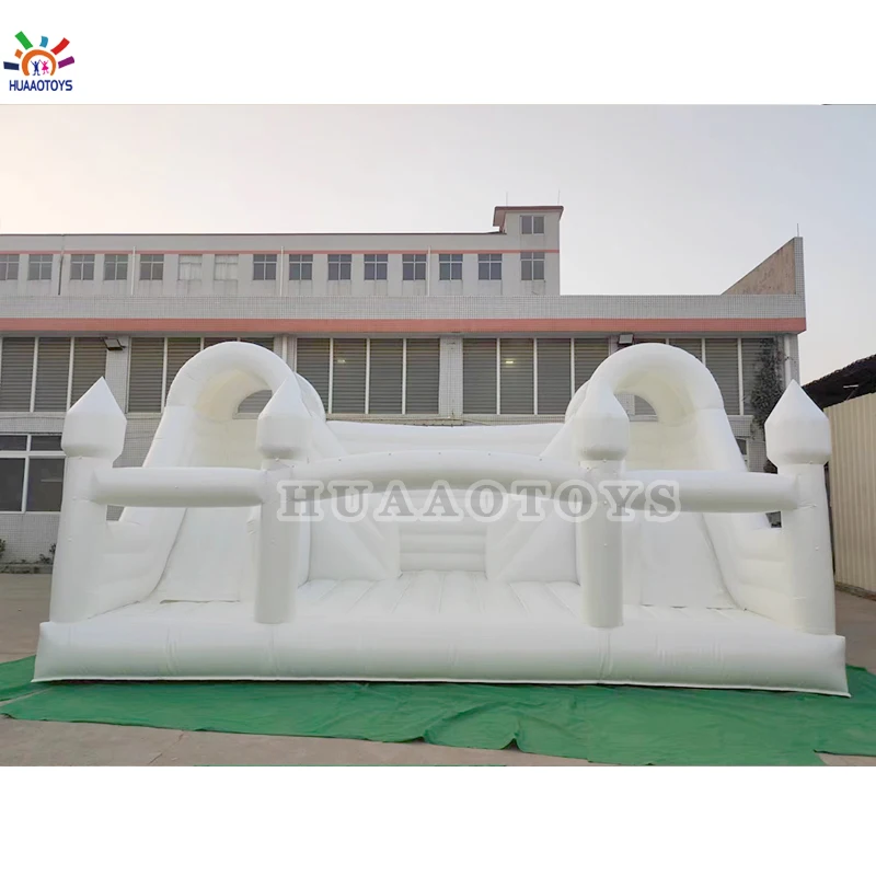 2024 новый стиль детский белый замок водная горка двойная надувная подпрыгивающая комбо с шариком