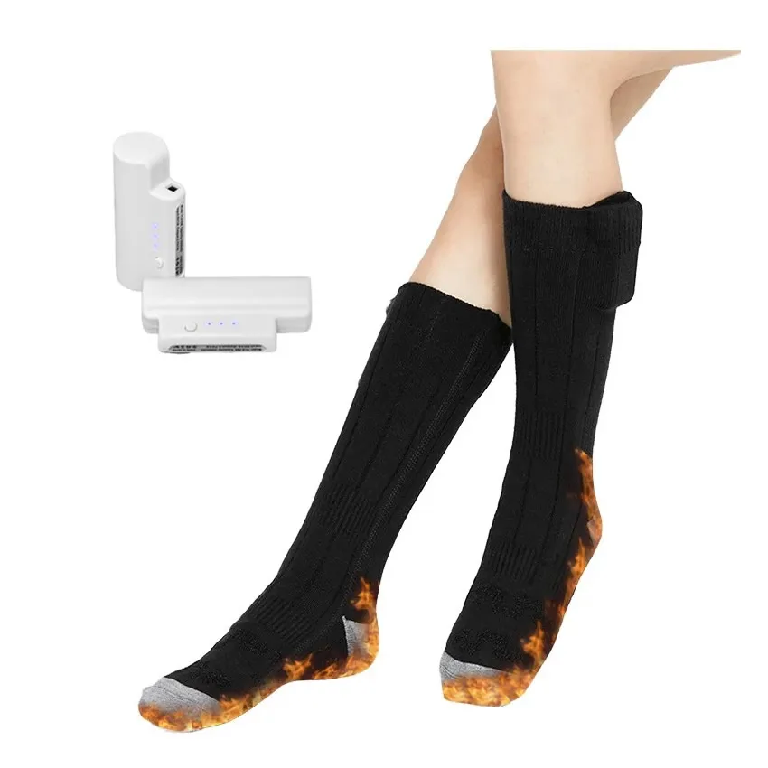 Winter Cotton Warm Feet Rechargeable Battery Three Levels Temperature Control Thermal  electric heated socks for women men
