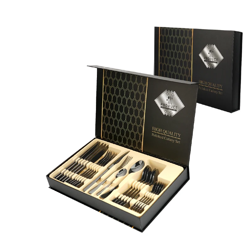 
Manufacturers Cheap Custom Food Grade Knife Fork Spoon Customized 24pcs Sets 