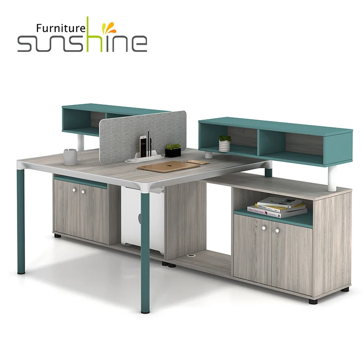 Executive Open Work Station Seat Steel Thickness Persons Workstation Aluminium Frame Stand Shelf Drawers Storage Tidy Partition