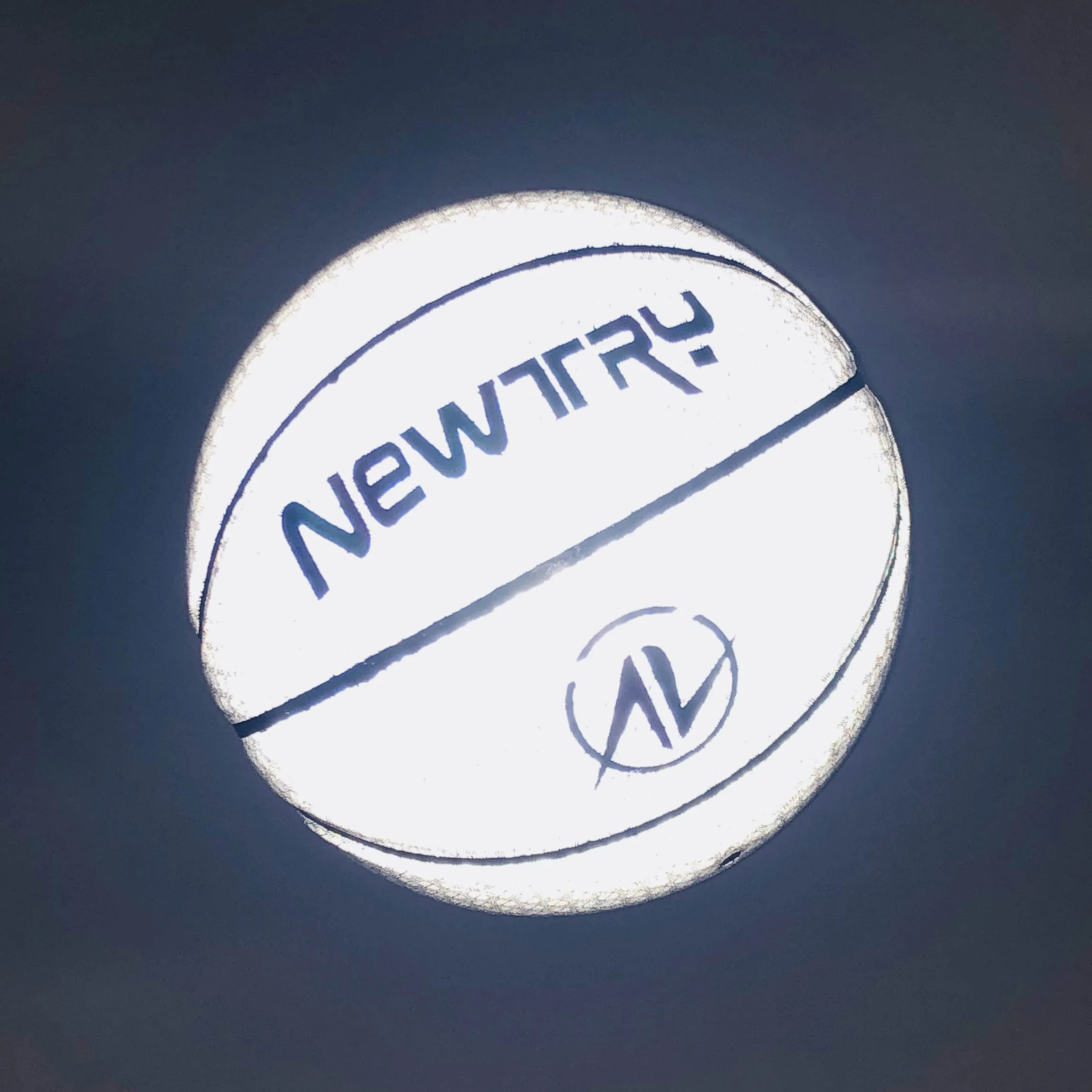 Custom Logo Glowing Holographic Basketball Reflective Shiny Leather Ball on Sale-Glow in the Dark Basketball Personalized Design
