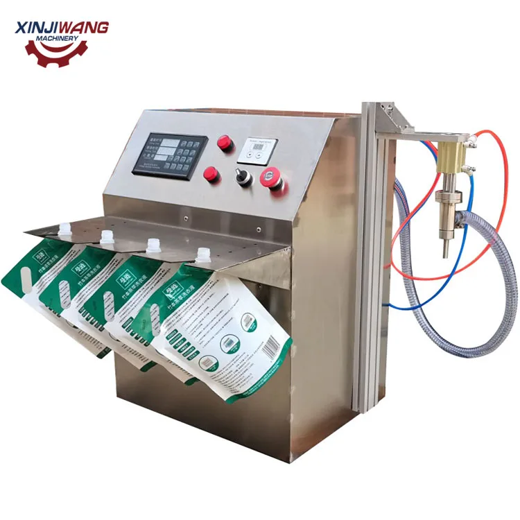 Semi Automatic Detergent Filling Machine Pouch Premade Bag Doypack Packing Juice Shampoo Liquid Packaging Machines