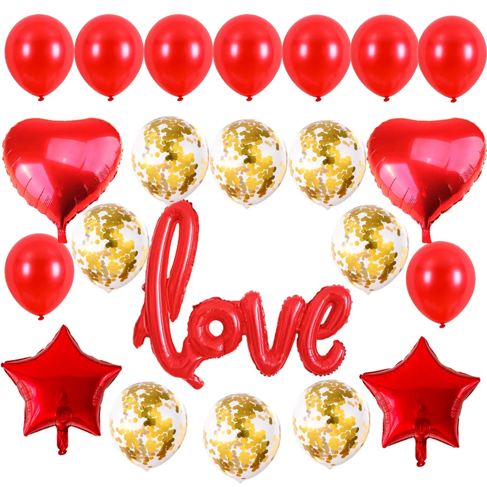 2022 New favor valentines day gifts for women saint happy valentines day party decorations gift foil love balloons  kit set