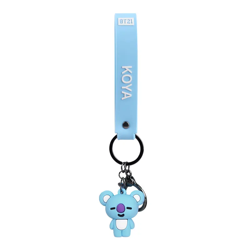 Оптовая продажа брелок для ключей с милым мини-рисунком BT21 KOYA синий