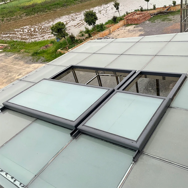 aluminum alloy frame double glass sliding windows sales factory price aluminum sky view skylight roof window automatic
