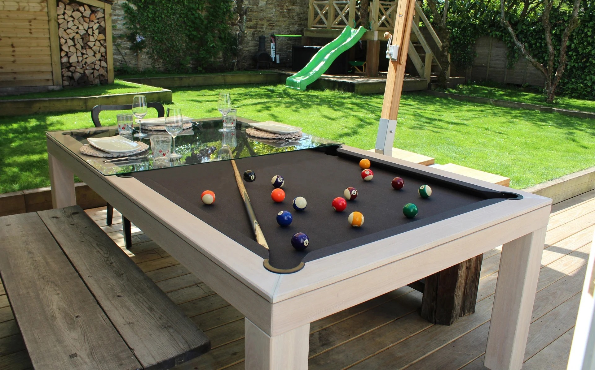 Mesa De Billar Professional Fasion Pool and Dining Table Outdoor Sports Mini Snooker Dining Table 3 in 1 Table Tennis