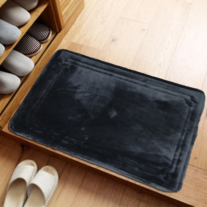Нескользящие домашние комнатные коврики из полиэстера мягкий фланелевый коврик переработанного материала стеганый дизайн