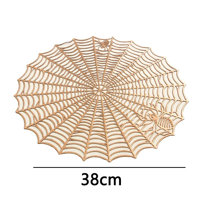 Креативная круглая подстилка-салфетка из паутины декоративный полый водонепроницаемый маслостойкий изоляционный коврик ПВХ