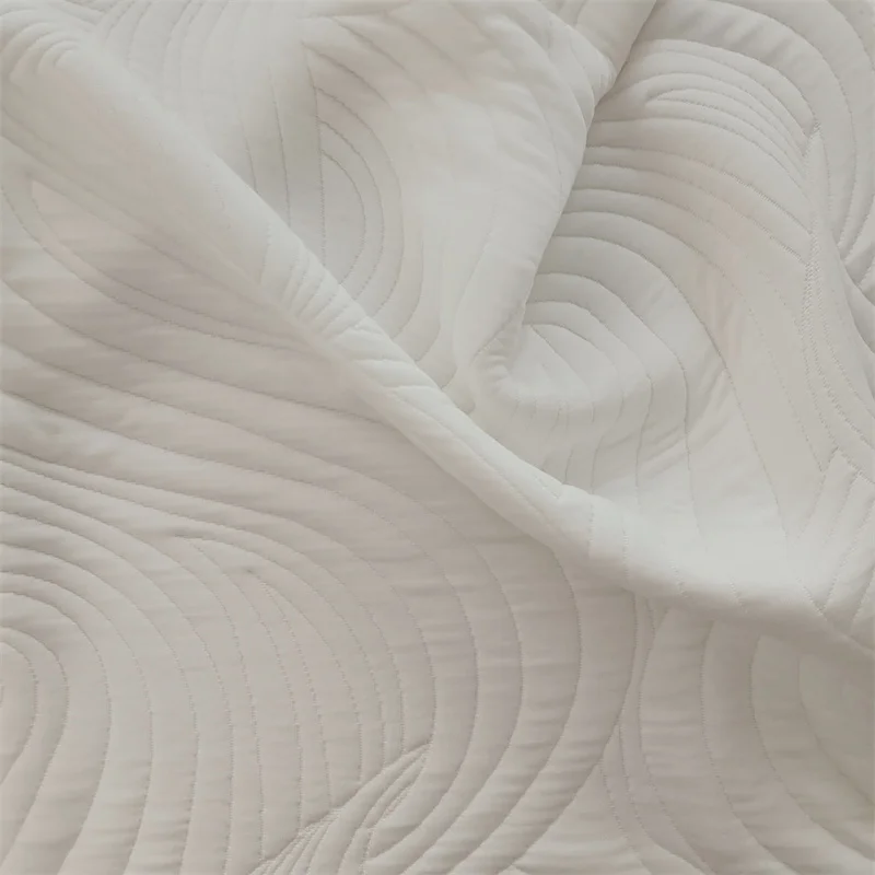 Graphene fabric solid color home textile fabric corrugated jacquard knitted fabric