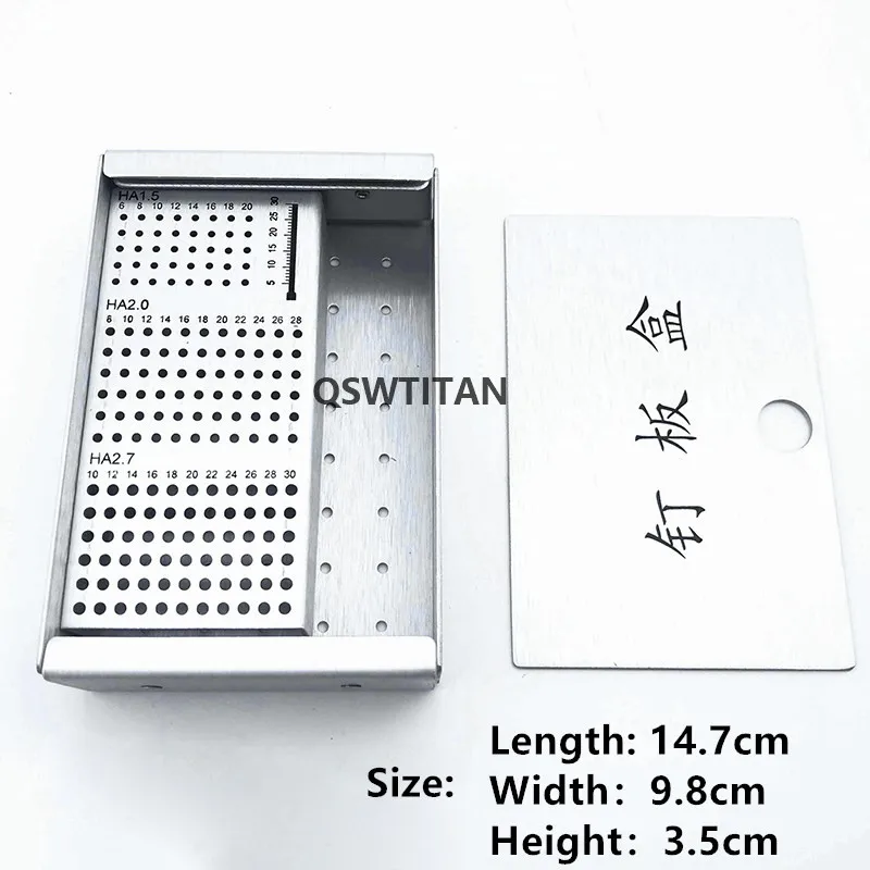 1PCS  Bone Screws Box HA1.5mm 2.0mm 2.7mm Bone Screws Case Rack Veterinary Orthopedics Instruments