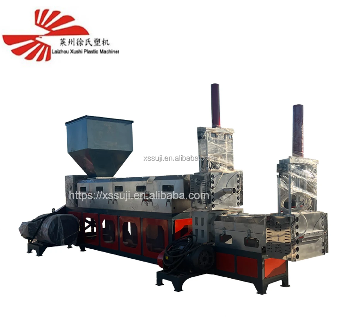 used waste engineering plastic melting pelletizing granulator spare parts pellet machine 2 level 300kg/h 200 kg an hour