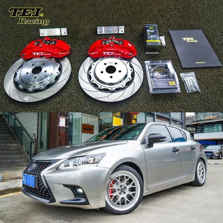 Front Big Brake Kit 4 Piston Caliper with 355*28 mm rotor BBK auto brake system For Lexus CT 2020 year 18  Inch car rim