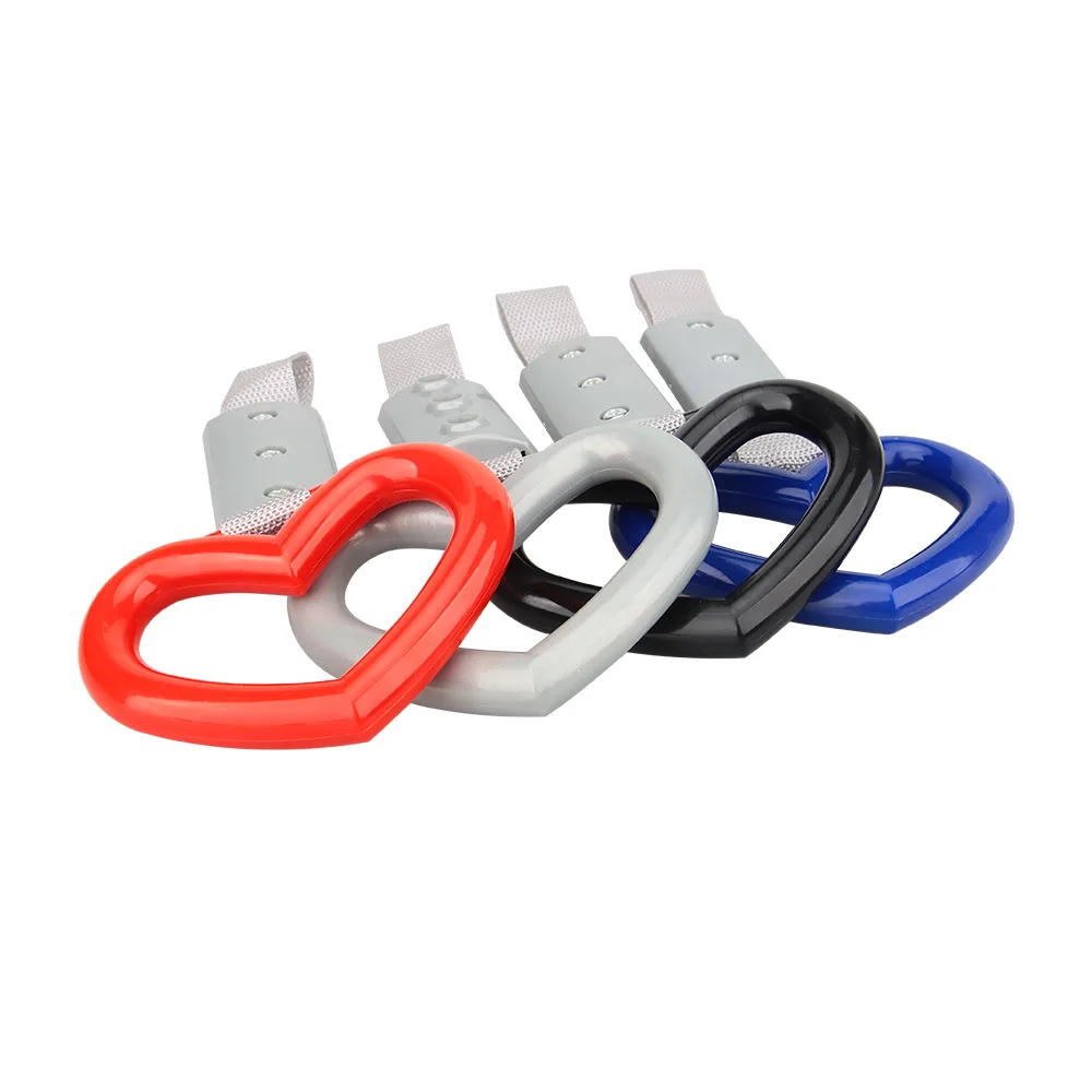 Custom Jdm Drift Tsurikawa Broken Heart Handle Rings Train Bus Hand Strap Crystal Bubble Car Warning Ring