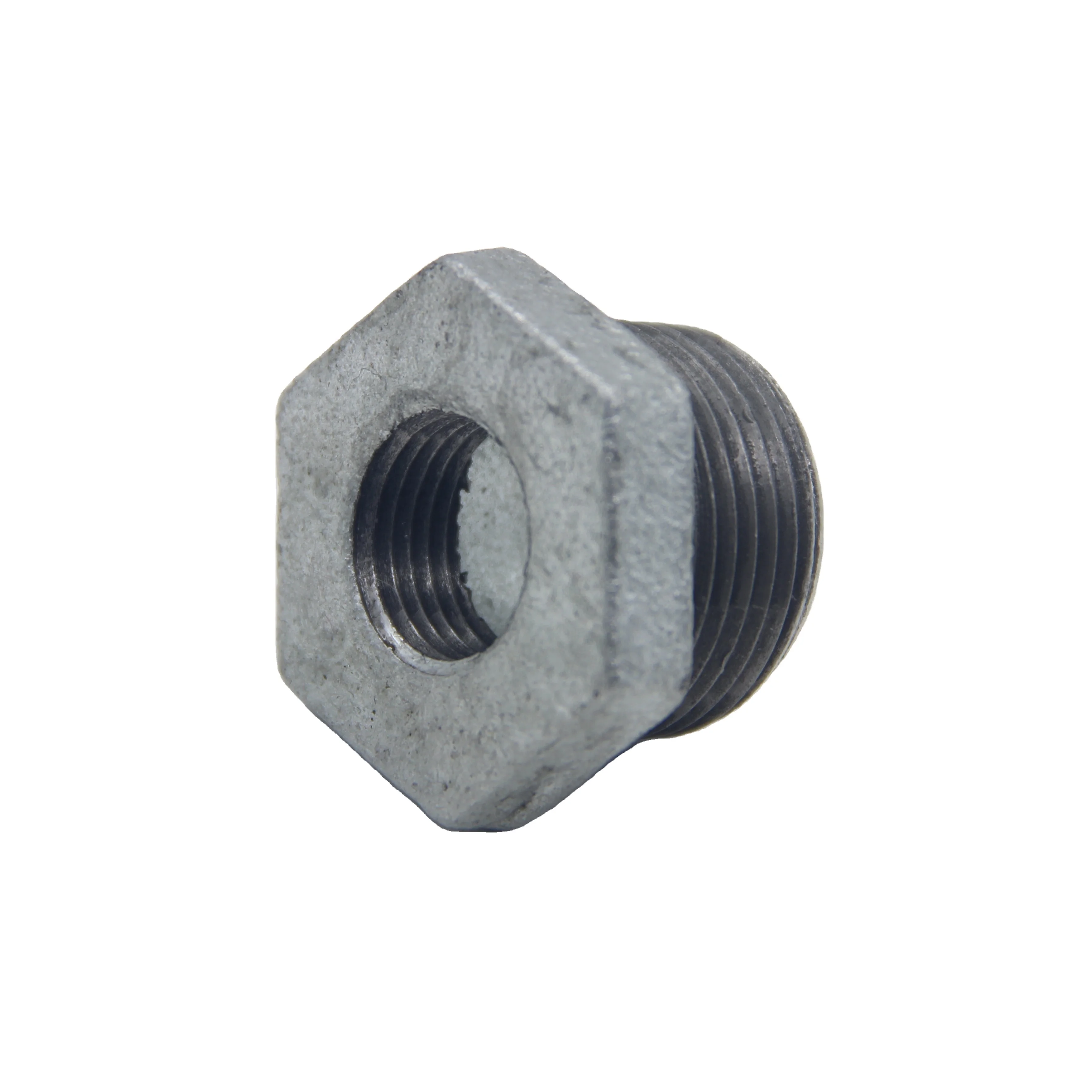 High quality malleable iron hot dipped galvanized black thread cast iron hardware fittings elbow reducing bushing