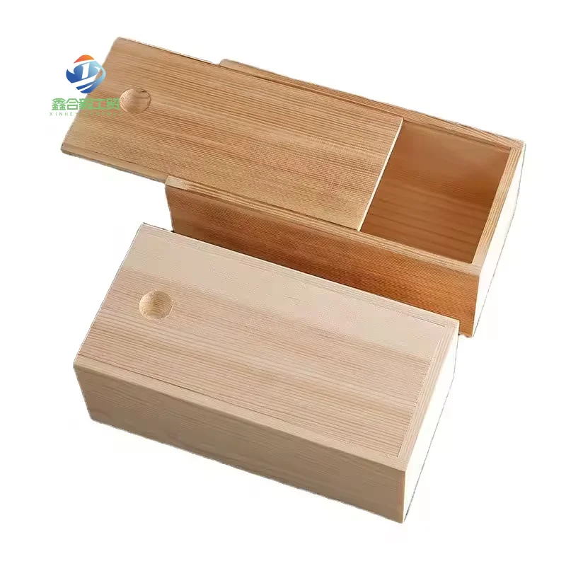 Handmade Small Plain Wooden Keepsake Box Wooden Box With Sliding Lid Wooden Package Box For Gifts