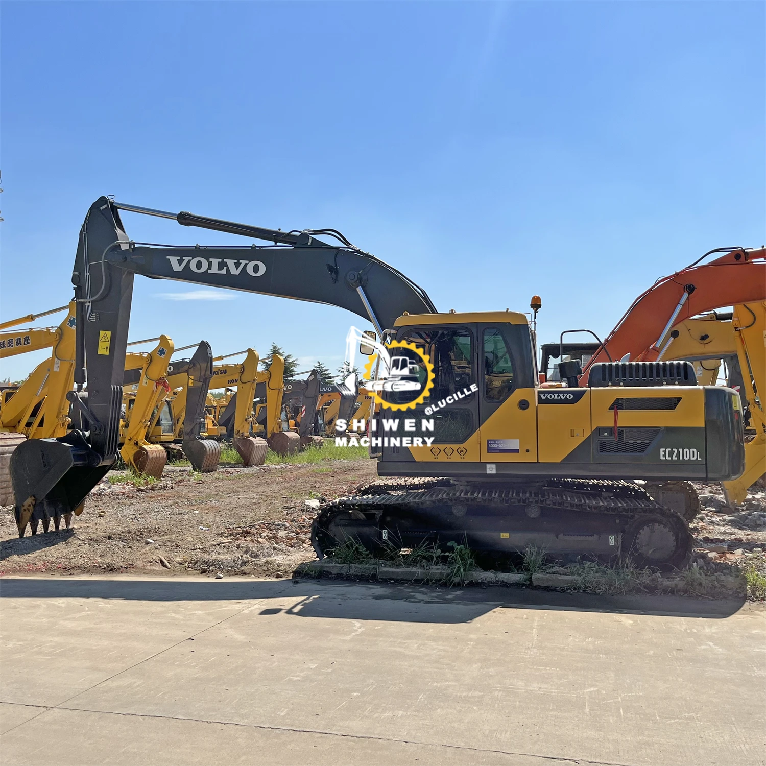 VOLVO EC210DL Used Crawler Excavators good attachments Powerful Sweden VOLVO EC140 EC210 EC210DL earthmoving machinery