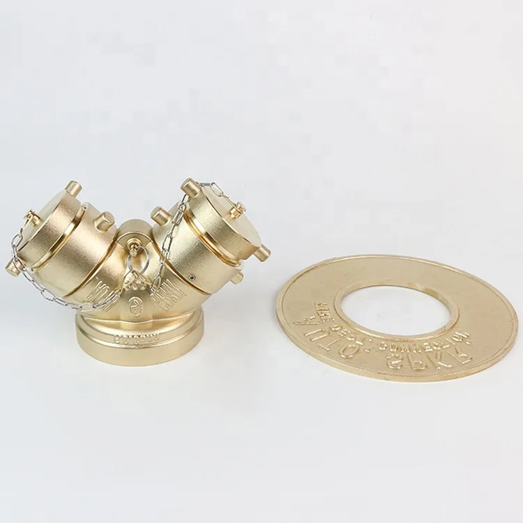 3 Way Water Divider Y Type Fire Fighting Valve 2 Way Brass Fire Hydrant