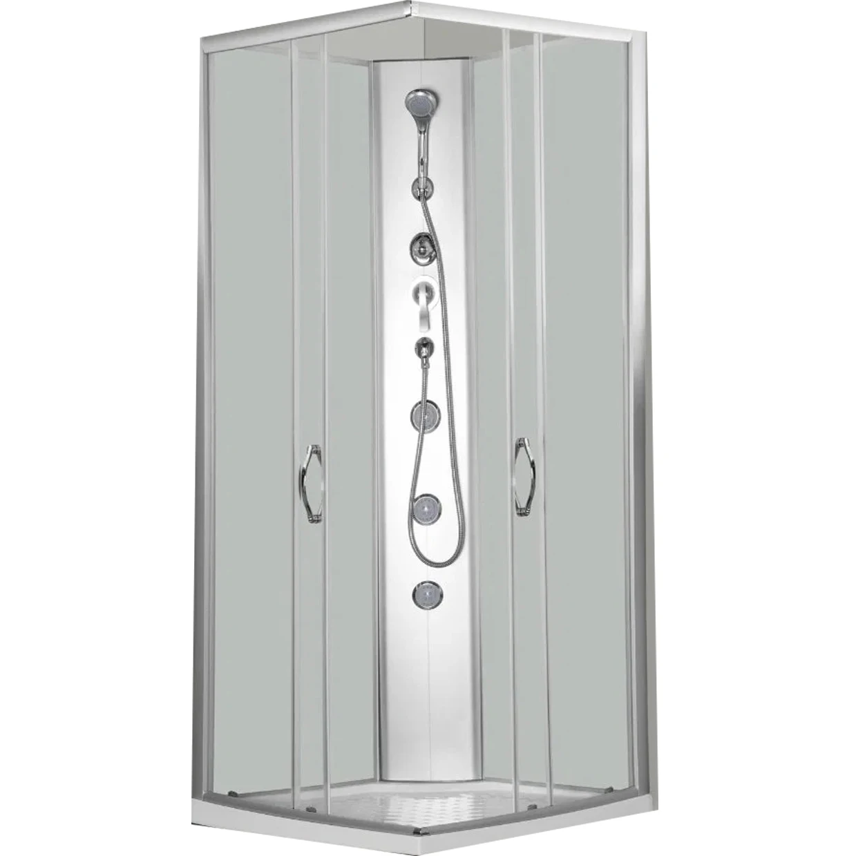 Glass Bathroom Models in One Shower Cabin Cubicles China Basic Complete Enclosed All White Square Sliding Door Contemporary ABS