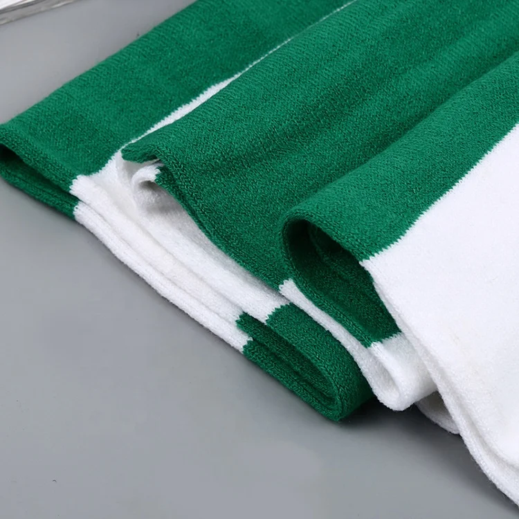 Дешевый акриловый шарф для фанатов футбола, вязаный мужской шарф для фанатов футбольной команды на заказ