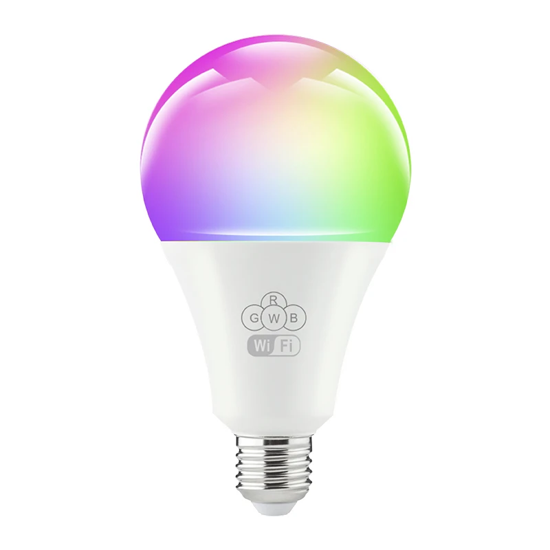 Умная Светодиодная лампа A60 E27 9W 14W 90-250V Tuya WIFI с регулируемой яркостью RGB белого цвета работает Alexa Google Home для голосового управления