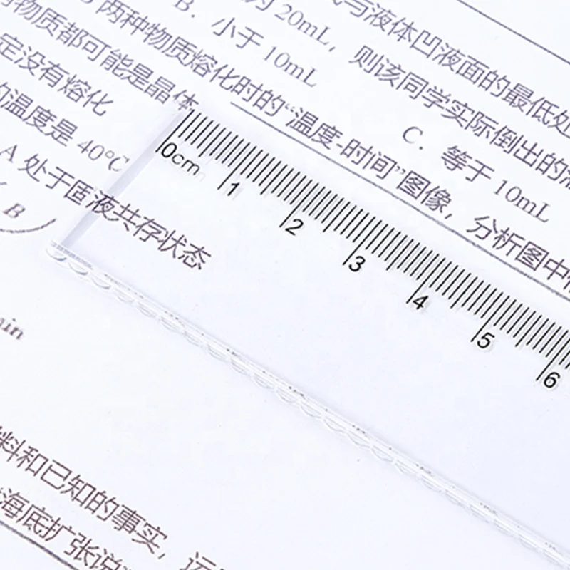 15cm straight drawing ruler plastic scale ruler set high quality transparent clear ruler set