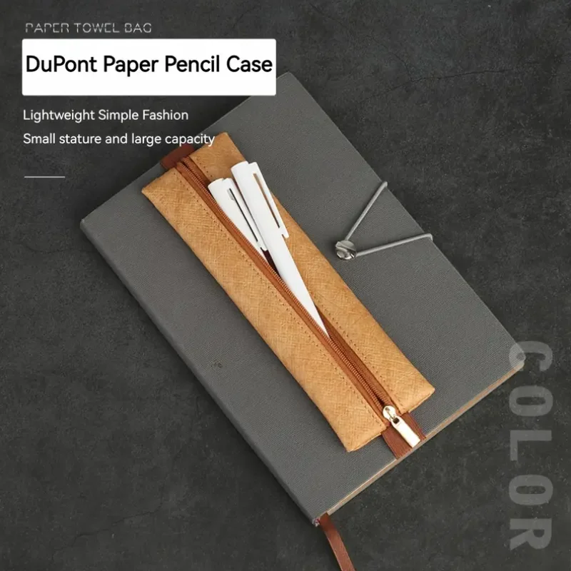 Mini Dupont Paper Pencil Case Notebook Student Pen Bag With Strap Small Portable Stationery Storage Bag