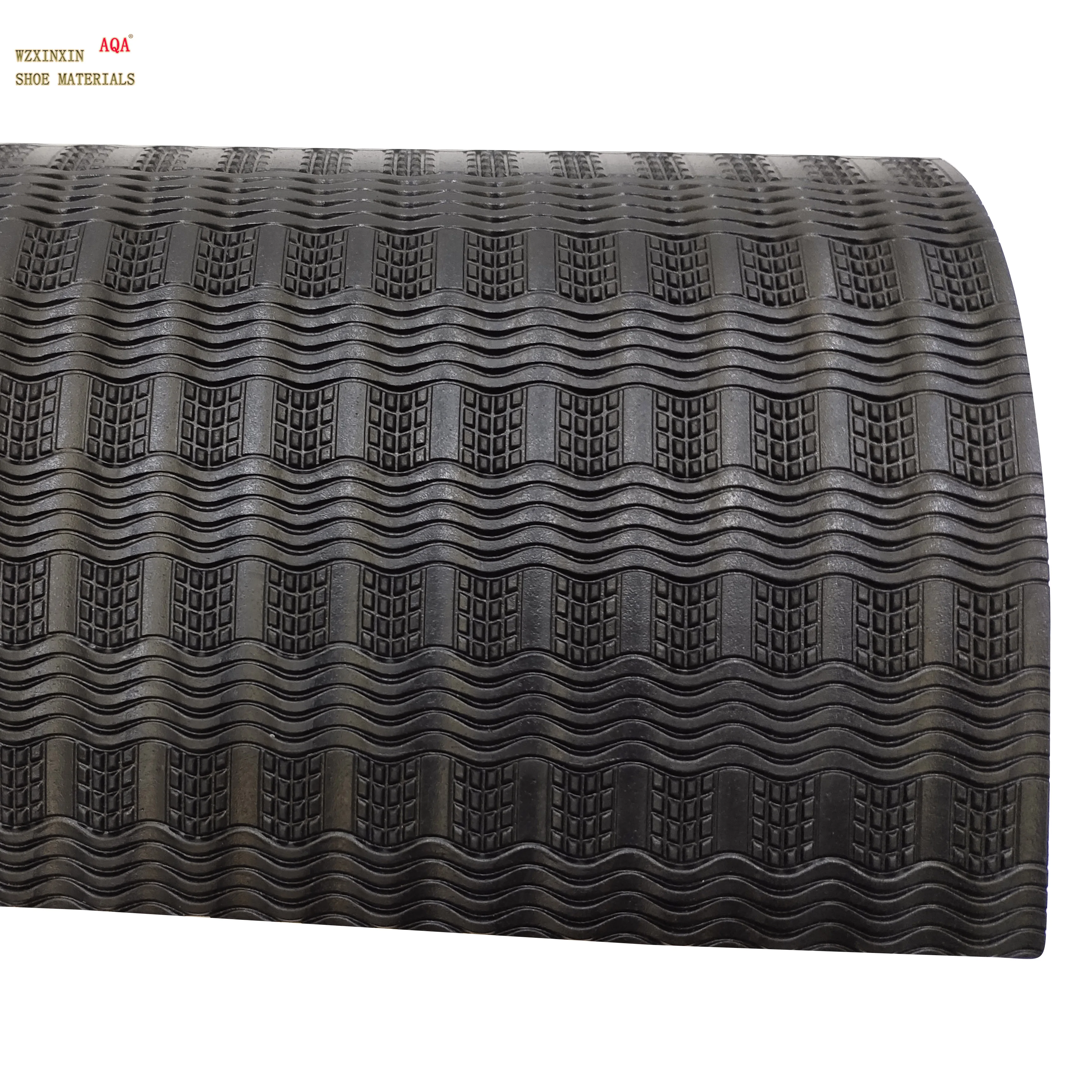 For men and lady shoes China factory wear resistant antiskid tyre design rubber outsole sheet for sandals and slippers