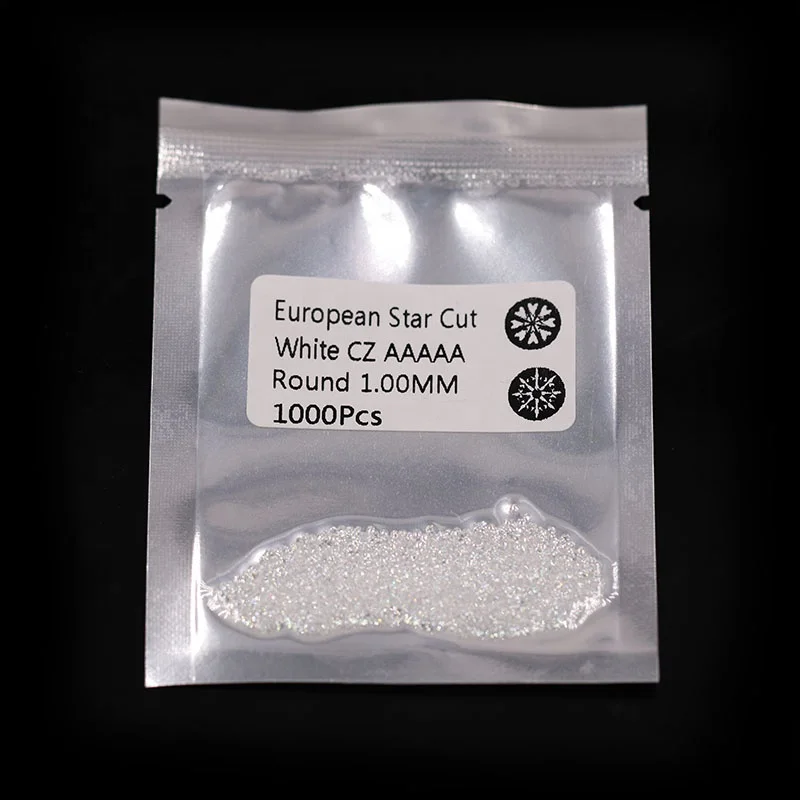 Round Diamond Shape Synthetic White CZ gems cubic zirconia stones Buyers in Sri Lanka