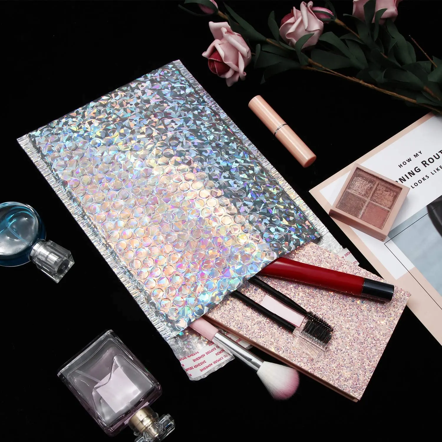 Cheap Custom Logo Big Mailing Packaging Mailer Poly Holographic Bubble Envelope With Logo