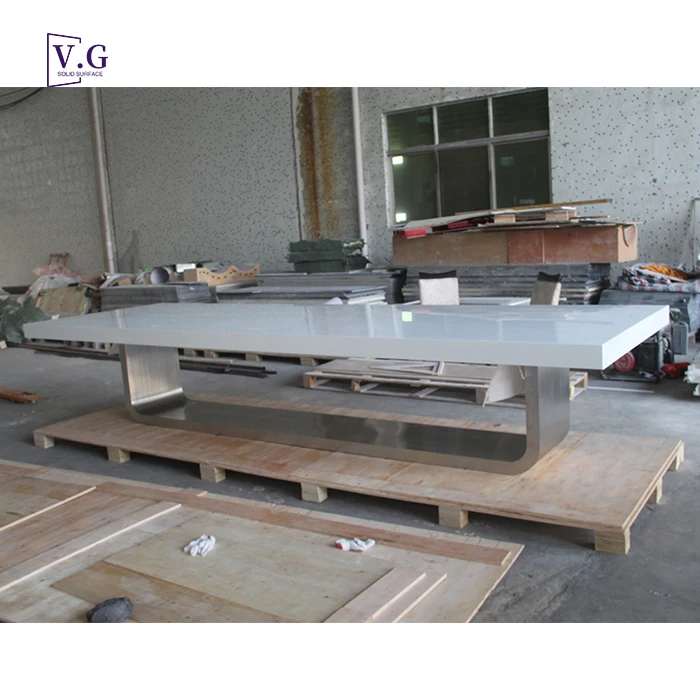 Изготовленный на заказ стол для конференц-зала белый встреч совещаний дизайн стола