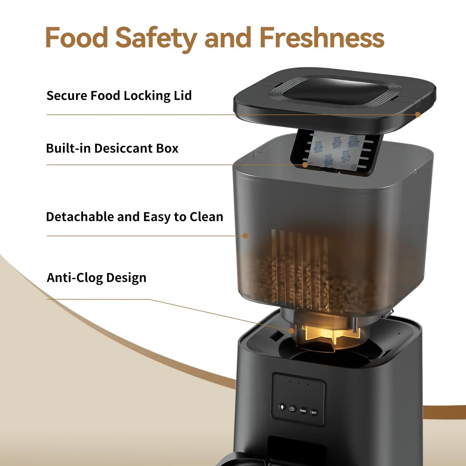 Best Selling Trending Dropshipping Automatic Dog Feeder Timer Auto Pet Cat Dry Food Dispenser With Clog