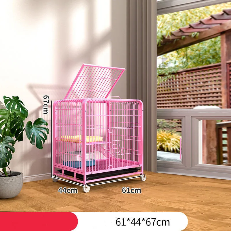High Quality Galvanized Tube Cat Cage Dense Iron Dog Villa Durable Pet Cage wholesale 3 layer cat cage