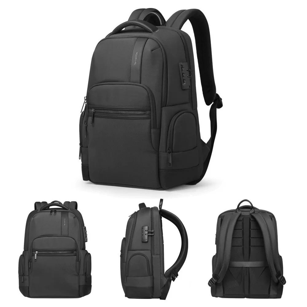 
Hanke business backpack wholesale custom laptop bag backpack anti-theft lock back pack waterproof 