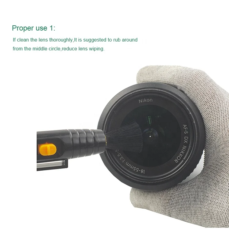 Ручка для чистки объектива цифровой камеры с двумя головками и распылительной головкой для экрана мобильного телефона