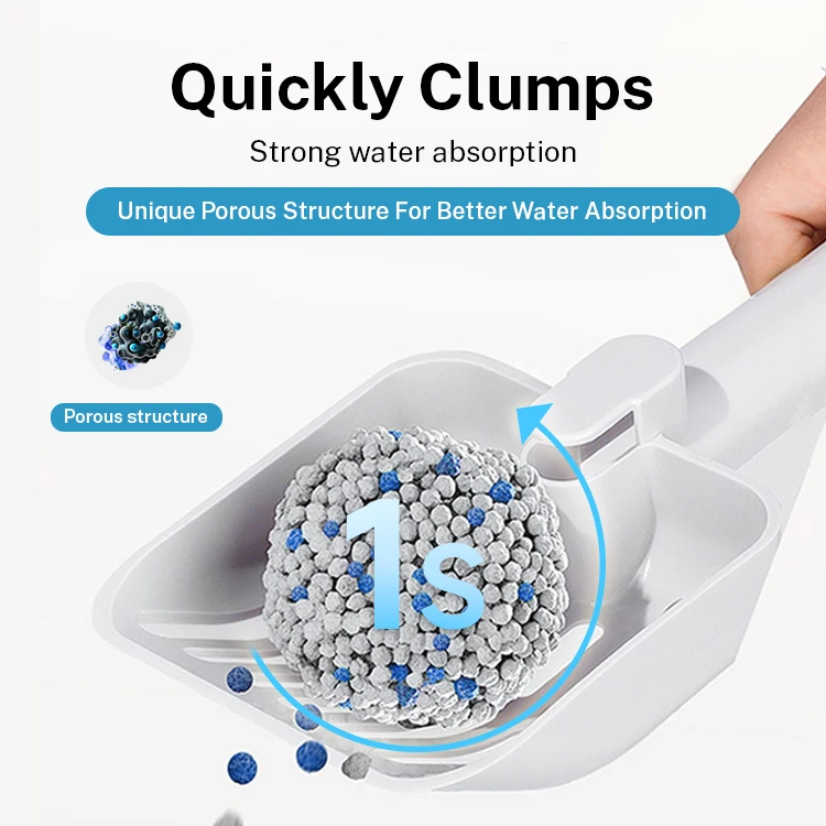 Muawu OEM Factory Cat Litter Sale Natural Organic Clumping Mineral Buy Premium Fragrant Ball Shape Clay Bentonite Cat Litter