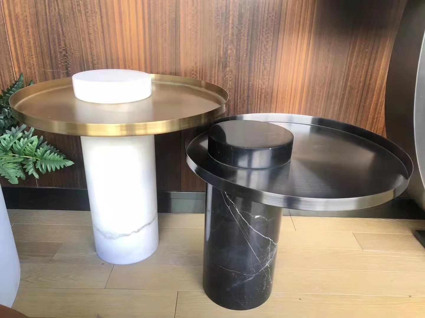 Runxi Luxury end table design small marble base round side table for living room furniture