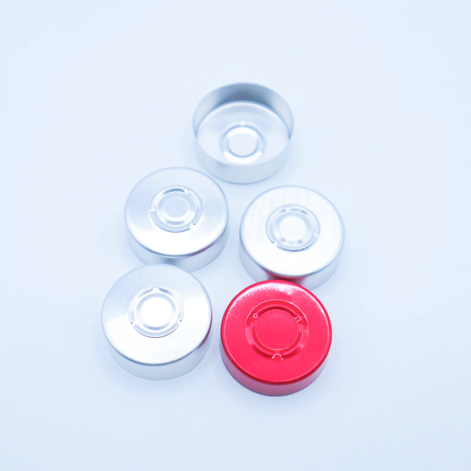 Hot selling in 2024 glass vial open aluminium lid 20mm  aluminium closures