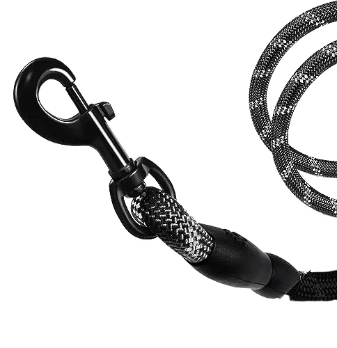 Small Medium Large Dogs Reflective Puppy Leash with Comfortable Padded Handle and Swivel Lockable Hook Leather Dog Rope